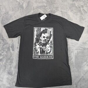 The Texas Chainsaw Massacre Tarot T Shirt Adult XL Black Graphic Leatherface